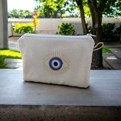 Embroidered Evil Eye Purse – Evil Eye Pouch – Greek Gift