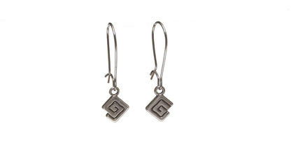 Silver Greek Key Earrings - Greek jewelry - Ethnic Earrings - Gift for her