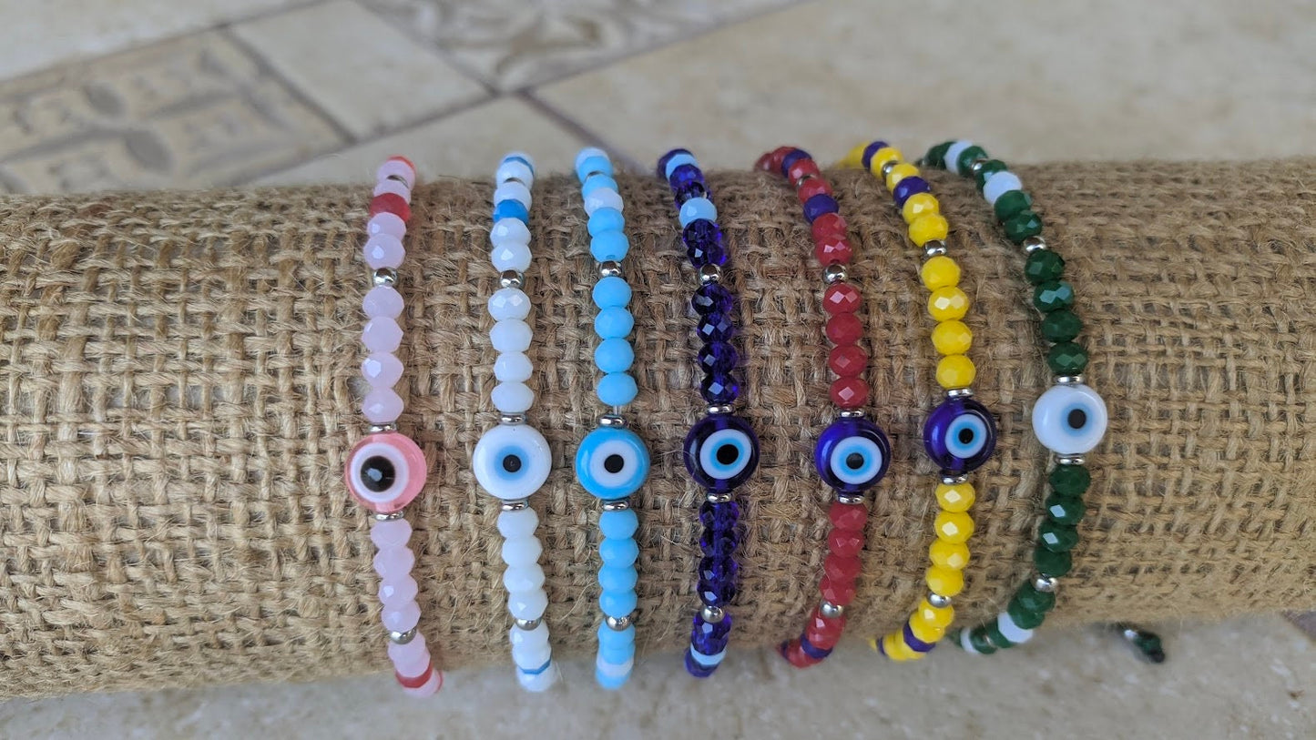 Evil Eye Crystal Beads Bracelet -  Women’s Gift - Gree Gift