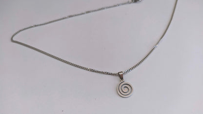 Small Spiral Pendant necklace - Stainless Steel Jewelry - Greek Gift