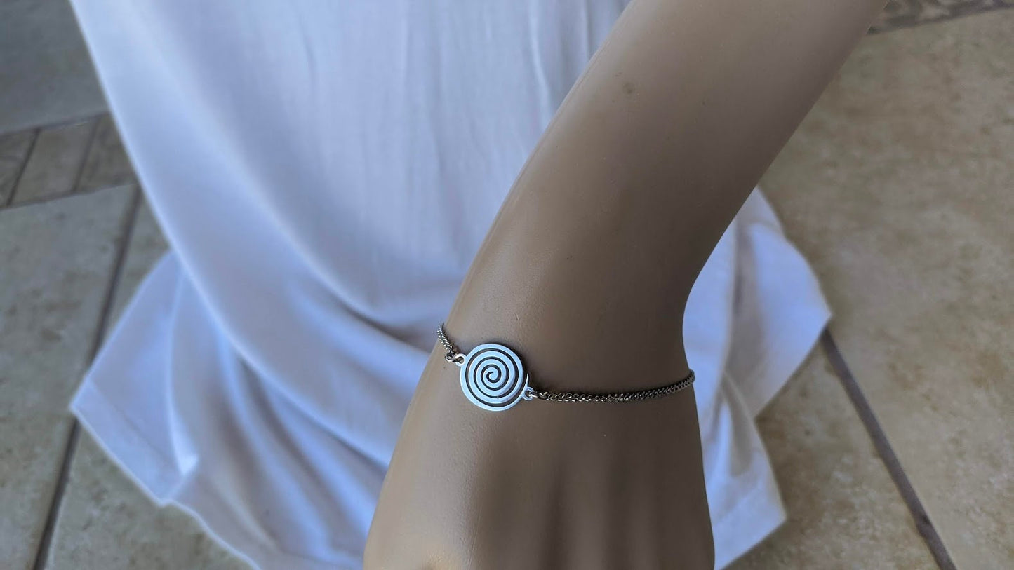 Spiral bracelet - Stainless steel jewelry - Greek gift