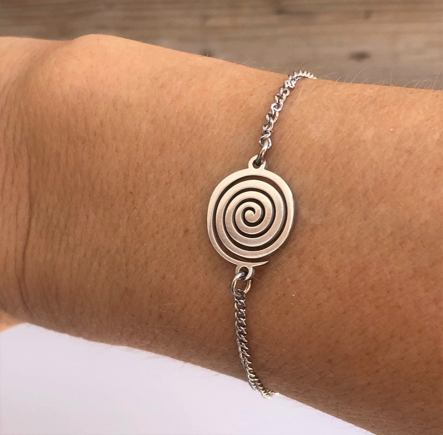 Spiral bracelet - Stainless steel jewelry - Greek gift