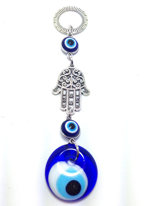 Greek Evil Eye Hamsa  Wall Hanging - Handmade House Protection